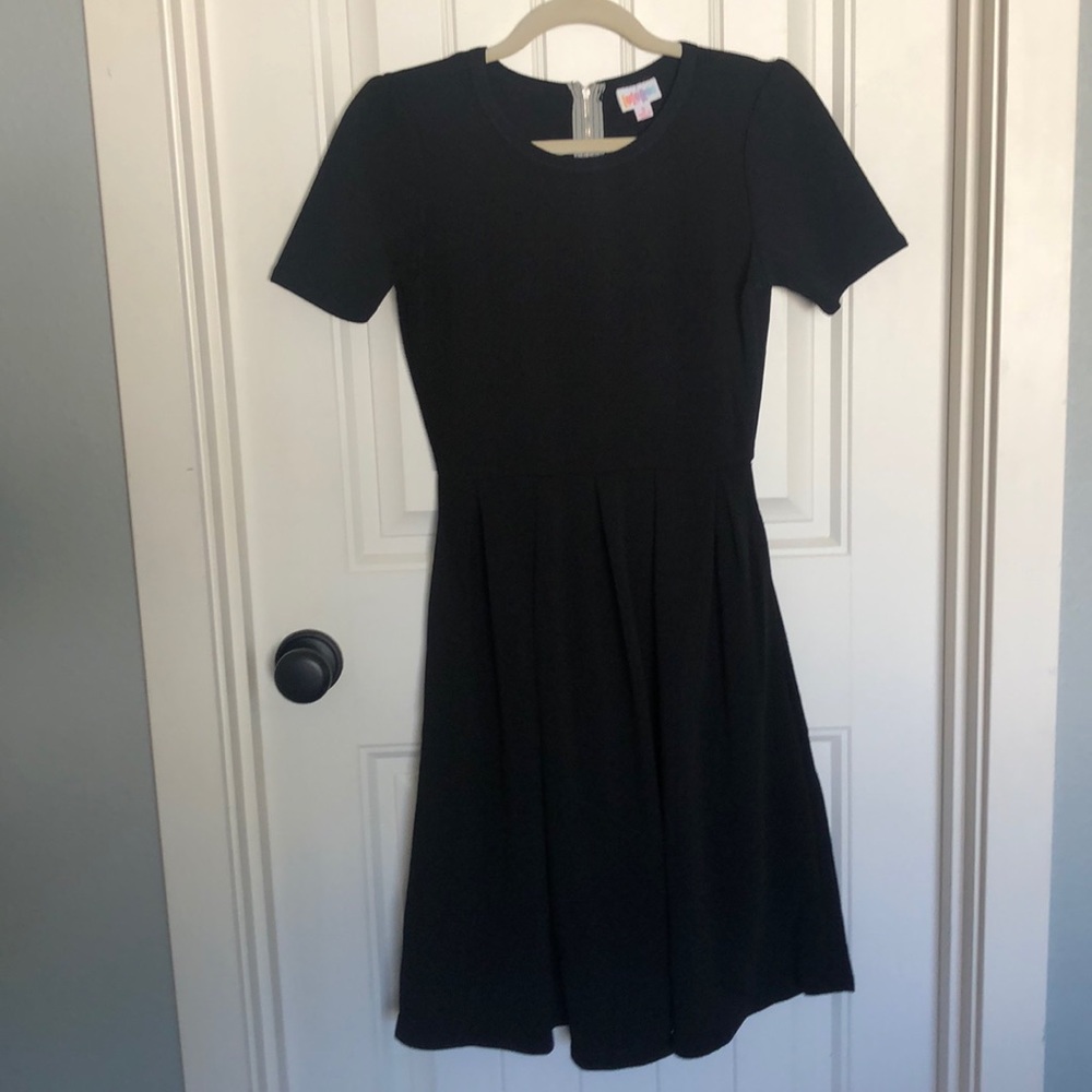 Solid Black LuLaRoe Amelia Dress